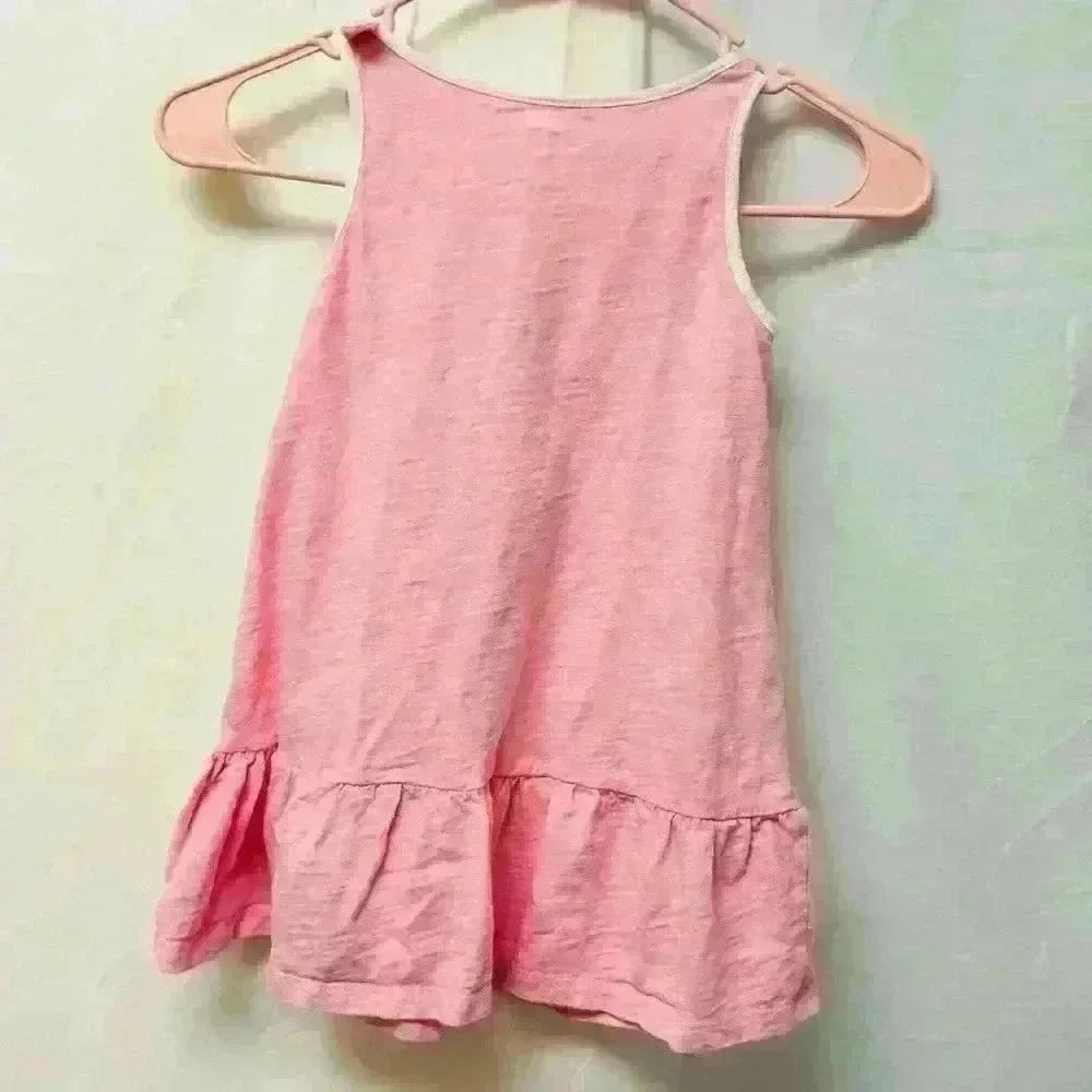 DESIGN HISTORY girls drop waist dress in pink size 6 sleeveless